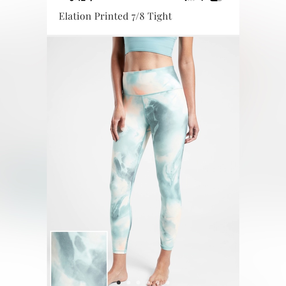 NWOT ATHLETA ELATION PRINTED 7/8 TIGHT.